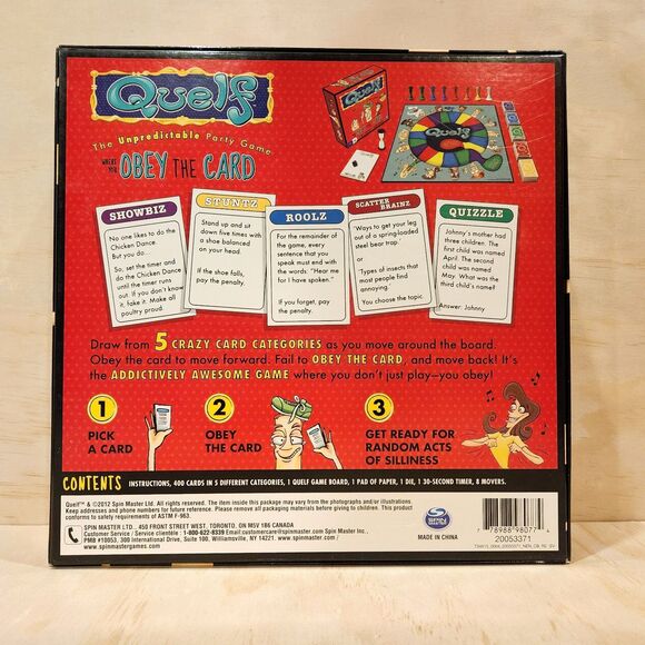 Quelf The Unpredictable Party Game Where You Obey the Card 2012 Board Game - Picture 2 of 11